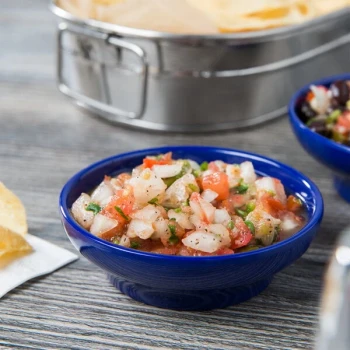 Thunder Group ML351CB1 Melamine 4.5 oz. Cobalt Blue Salsa Dish - 12/Pack