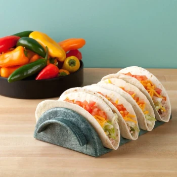 HS Inc. HS1022 4 Shell Jalapeno Polyethylene Taco Server - 12/Case