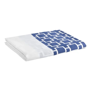 1888 Mills Beyond Impressions 120" x 114" King Size Blue Chain Link 100% Spun Polyester Top Sheet - 12/Case