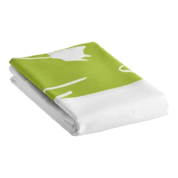 1888 Mills Beyond Impressions 120" x 114" King Size Green Floral 100% Spun Polyester Top Sheet - 12/Case