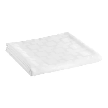 1888 Mills Beyond Woven 120" x 114" King Size White Chain Link 100% Spun Polyester Heavy Weight Top Sheet - 12/Case