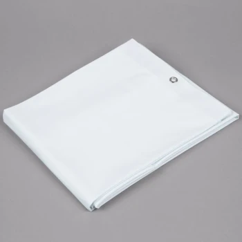 Bobrick 204-3 White Vinyl Shower Curtain - 70" x 72"