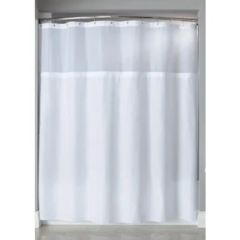 It's A Snap! HBH40SL0557 Beige Polyester Shower Curtain Liner with Magnets - 70" x 57"