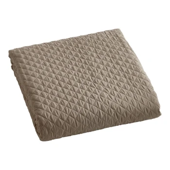 Berkshire Hospitality Radiance 108" x 94" King Size Truffle 100% Polyester Diamond Quilt Coverlet - 4/Case