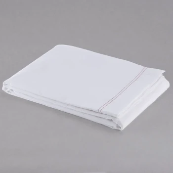 Oxford Superblend Microfiber Twin Size Flat Sheet, 66" x 104" - 12/Case