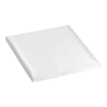 Berkshire Hospitality Allure 114" x 109" King Size White Satin Weave Cotton / Polyester Flat Sheet - 12/Case