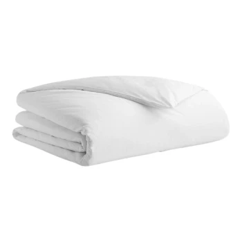 Garnier-Thiebaut Georgetown T-300 105" x 88" White King Size Sateen Weave Cotton / Polyester Duvet Cover - 10/Case