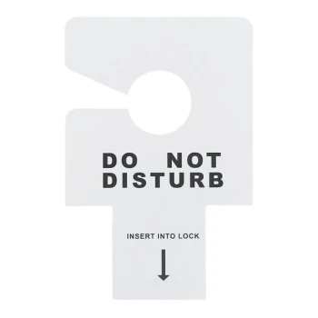 Novo Essentials Hotel Door Sign - Do Not Disturb - Key Slot or Hang - 100/Pack
