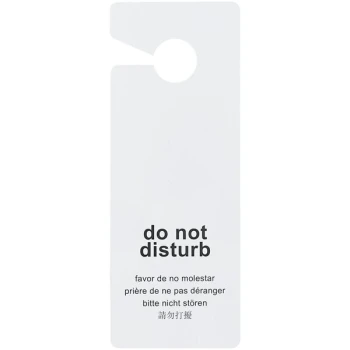 Novo Essentials Hotel Door Sign - Do Not Disturb / Please Make Up Room in 5 Languages - 100/Pack