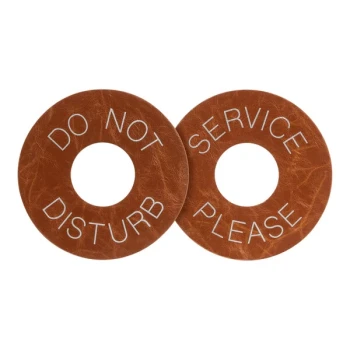room360 Austin 4 3/4" Round Saddle Faux Leather Door Hanger - 24/Pack