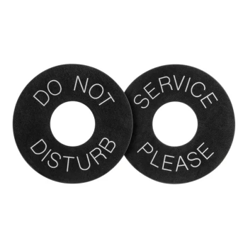 room360 London Round Black Faux Leather Door Hanger - 24/Pack