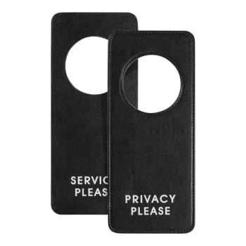 room360 London Black Faux Leather Door Hanger - 24/Pack