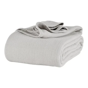 Berkshire Hospitality AllSoft 108" x 90" King Size Gray 100% Cotton Blanket - 4/Case