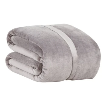 Berkshire Hospitality Serasoft+ 108" x 96" King Size Gray 100% Polyester Blanket - 4/Case