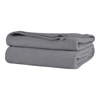 Berkshire Hospitality Microloft 108" x 90" King Size Smoke 100% Polyester Microfleece Blanket - 8/Case