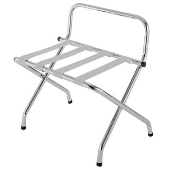 CSL 1055C-SV-1 Chrome Metal High Back Luggage Rack with Wall Guard