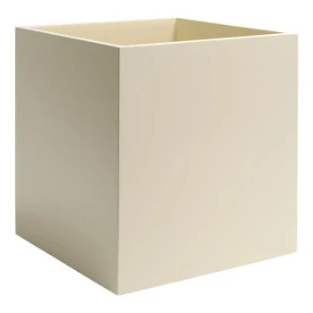 room360 Morocco 11.5 Qt. Beige Resin Cube Wastebasket - 2/Pack