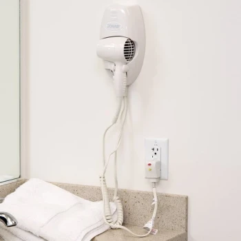Conair 134W Mini Turbo White Wall Mount Hair Dryer with Nightlight - 1600W