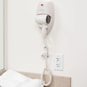 Conair 136W Mini Turbo White Wall Mount Direct Wire Hair Dryer with Nightlight - 1600W