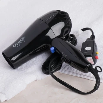 Conair 247BW Black Compact Hair Dryer - 1875W