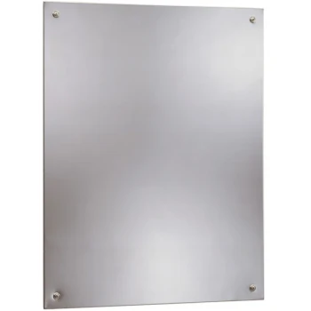 Bobrick B-1556 2436 23 1/2" x 35 1/2" Stainless Steel Wall-Mount Frameless Mirror