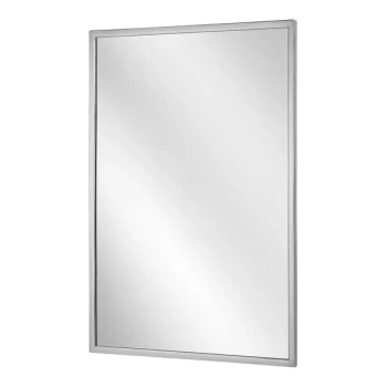 Bradley 24" x 36" Wall-Mount Float Glass Mirror with Stainless Steel Angle Frame