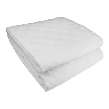 Oxford Twin Size Quilted Mattress Pad - 12/Case