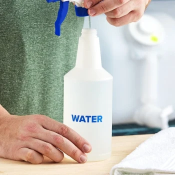 Lavex 24 oz. Labeled Plastic Spray Bottle for Water - 3/Case