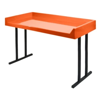 Sol-O-Matic 48" x 24" x 34" Orange Fiberglass Laundromat Folding Table