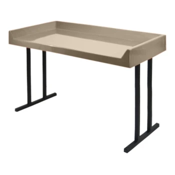 Sol-O-Matic 48" x 24" x 34" Smoke Fiberglass Laundromat Folding Table