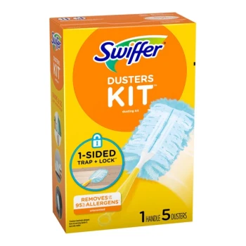 Swiffer® Dusters 11804 Cleaner Starter Kit with 5 Duster Cloth Refills - 6/Case