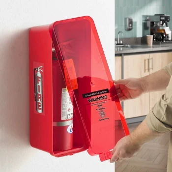 Cato 95152 Warrior Red Surface-Mounted Fire Extinguisher Cabinet with Red Pull-Cover for 10 lb. Fire Extinguishers