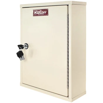 Harloff 11" x 4" x 15" Heavy-Duty 2-Door Narcotics Cabinet with 2 Key Locks NC16A12-DT2
