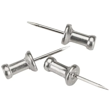 GEM CPAL4 1/2" Aluminum Head Push Pins - 100/Box