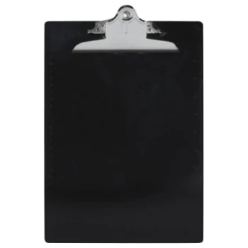 Saunders 21603 1" Capacity 12" x 8 1/2" Black Recycled Plastic Clipboard with Ruler Edge