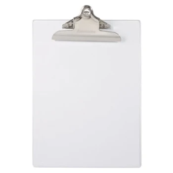 Saunders 21803 1" Capacity 12" x 8 1/2" Clear Recycled Plastic Clipboard with Ruler Edge