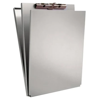 Saunders 10017 1/2" Capacity 12" x 8 1/2" Silver Recycled Aluminum A-Holder Form Holder Clipboard