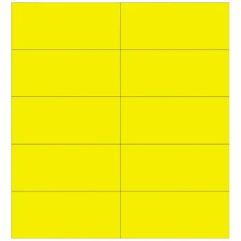 MasterVision BVCFM2403 2" x 7/8" Yellow Dry Erase Magnetic Strips - 25/Pack