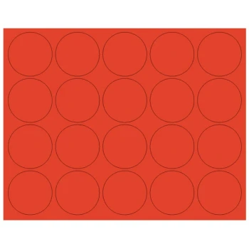 MasterVision BVCFM1604 3/4" Red Interchangeable Circle Magnets - 20/Pack