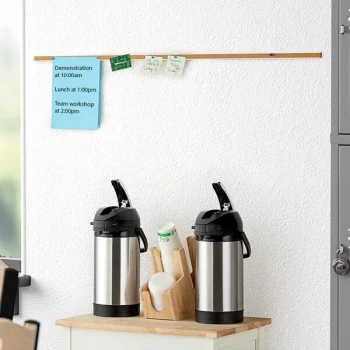 Quartet 2006 48" x 1" Natural Cork Bulletin Bar with Silver Aluminum Frame
