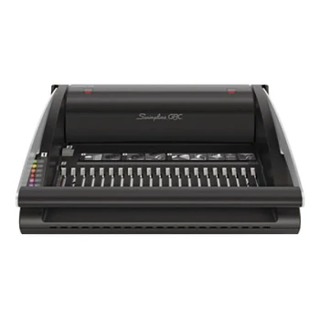 Swingline 74150 24 Sheet Black Semi-Adjustable 1-to-3 Hole Punch - 9/32" Holes