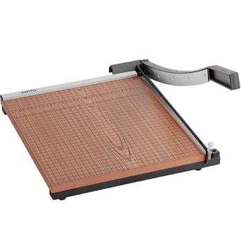 X-Acto 26615 15" Square 15 Sheet Commercial Guillotine Paper Trimmer with Wood Base