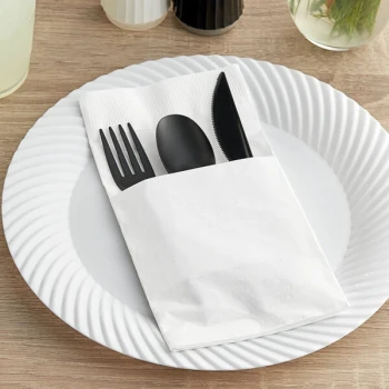 Hoffmaster Quickset 17" Square 2-Ply White Pocket Fold Dinner Napkin - 800/Case