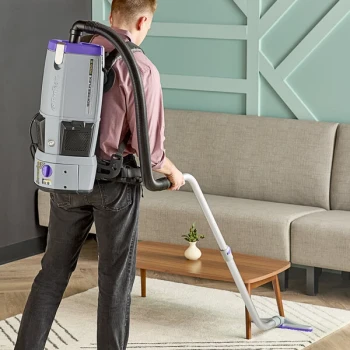 ProTeam 107644 GoFree Flex Pro II 12 Ah 6 Qt. Cordless Backpack Vacuum with Xover Multi-Surface Telescoping Wand Tool Kit
