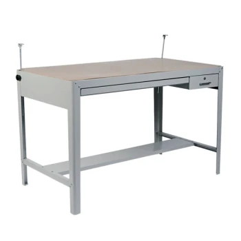 Safco 3962GR Precision 56 1/2" x 30 1/2" x 35 1/2" Gray Four-Post Drafting Table Base