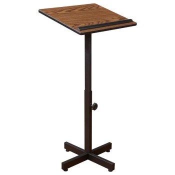 Oklahoma Sound 70-MO Medium Oak Finish Portable Presentation Lectern
