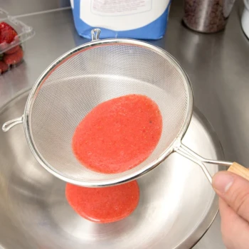 TableCraft 92 6 1/4" Fine Tin Single Mesh Strainer