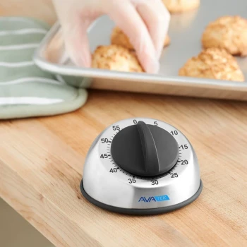 AvaTek Stainless Steel Mechanical 60 Minute Kitchen Timer