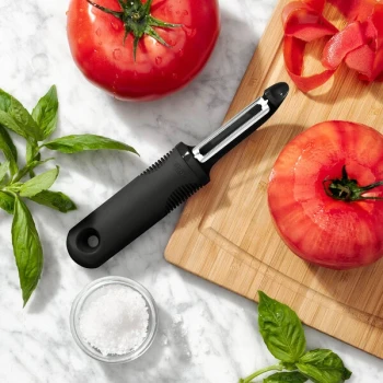 OXO 1061242 Good Grips 7" Straight Vegetable Peeler with Serrated Stainless Steel Blade