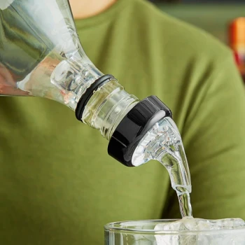 Choice 1.25 oz. 3-Ball Measured Liquor Pourer with Collar - 12/Pack